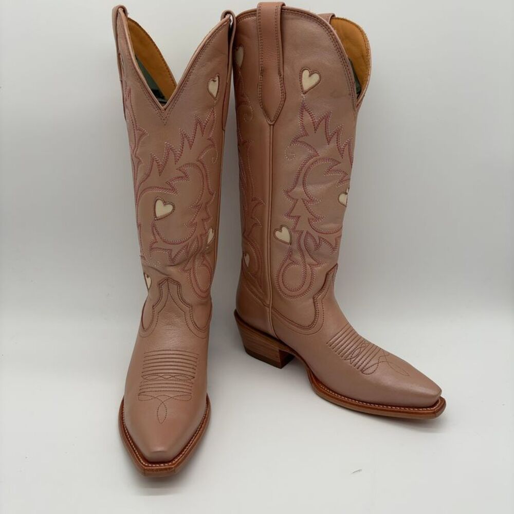 Tecovas Rose Gold Leather Cowboy Boots